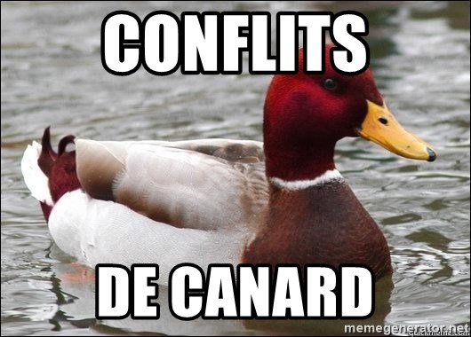 Malicious advice mallard - Conflits De canard