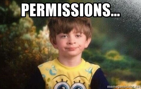 annoyed kid - Permissions...