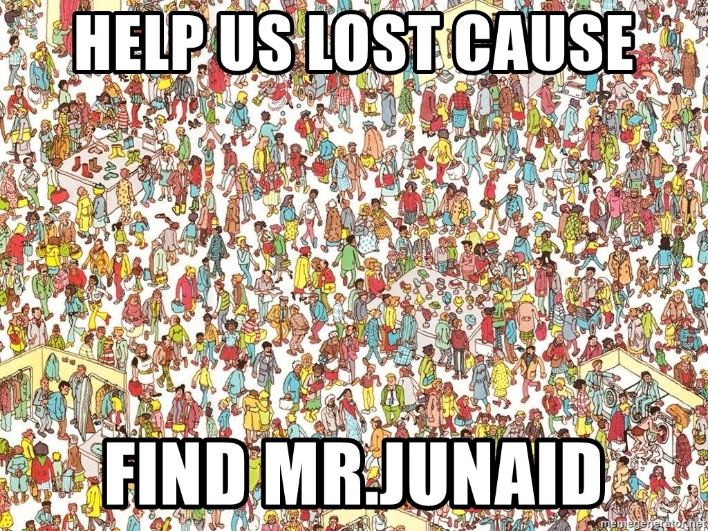 wheres waldo crowd - HELP US LOST CAUSE FIND MR.JUNAID