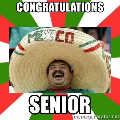 Sombrero Mexican - congratulations senior