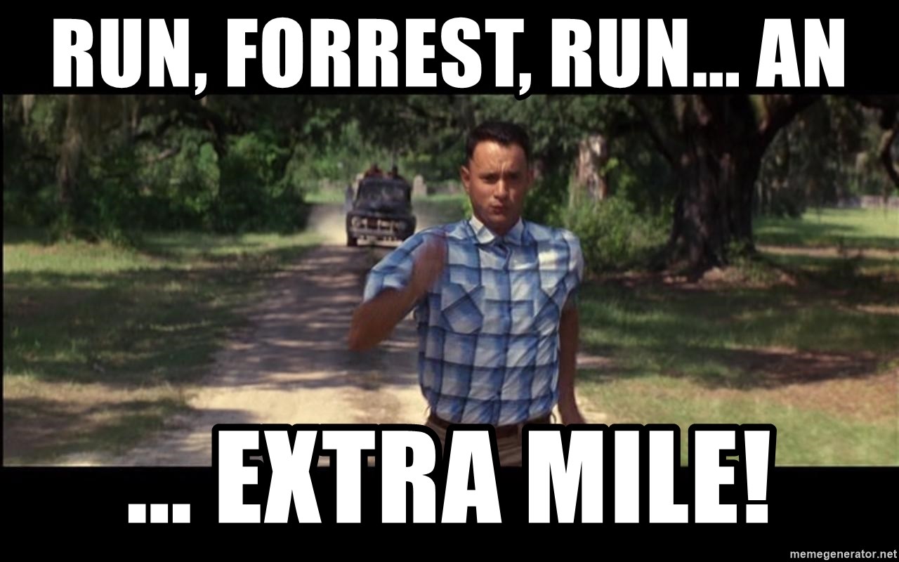 Forrest gump running - Run, Forrest, run... an ... extra mile!