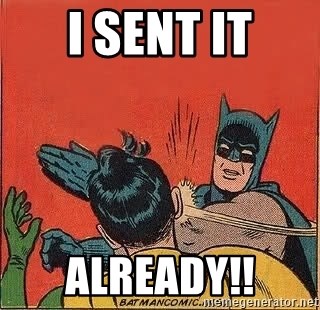 batman slap robin - I sent it Already!!