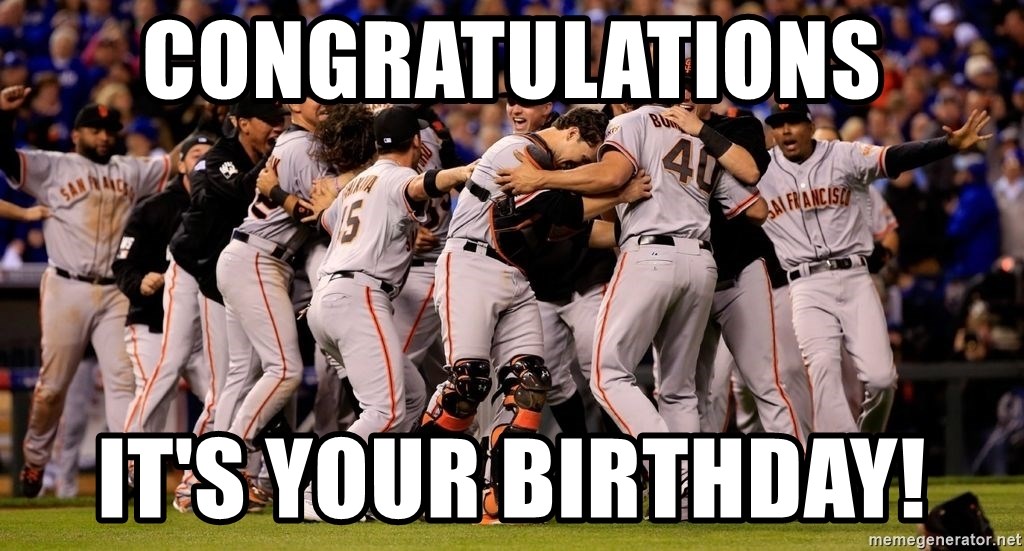 SF Giants - Congratulations It's your birthday!