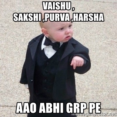 Mafia Baby - Vaishu , sakshi ,purva ,harsha Aao abhi grp pe