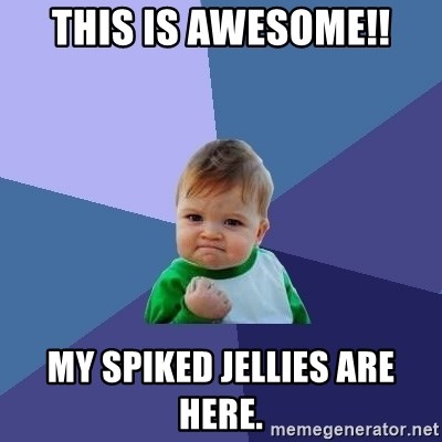 Success Kid - This is awesome!! My Spiked Jellies are here.