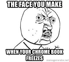Y U SO - The face you make  When your chrome book freezes