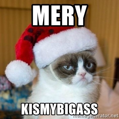 Grumpy Cat Santa Hat - mery kismybigass