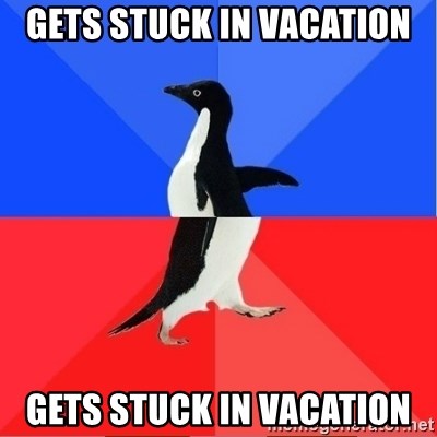 Socially Awkward to Awesome Penguin - Gets stuck in vacation Gets stuck in vacation
