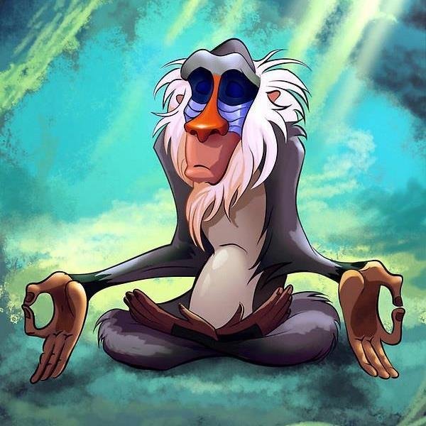Wise Rafiki meme template