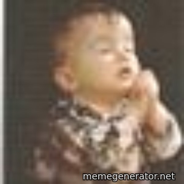 Praying Baby 80s meme template