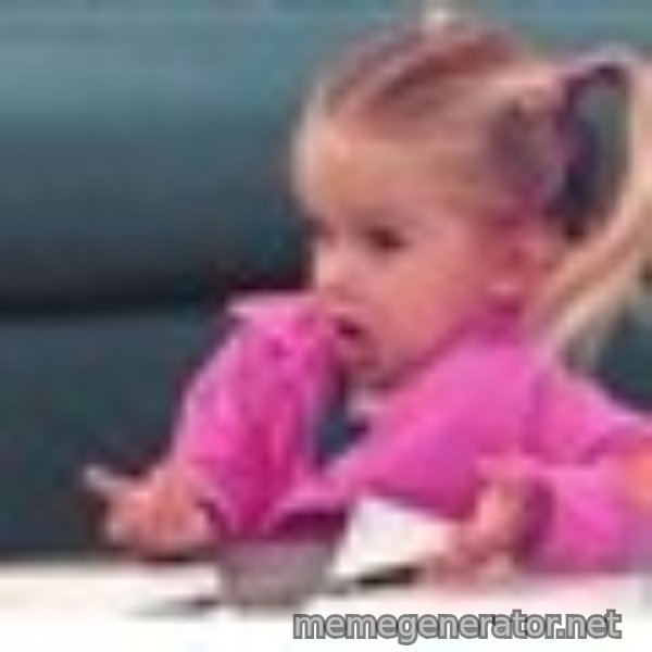 little girl fac3 meme template