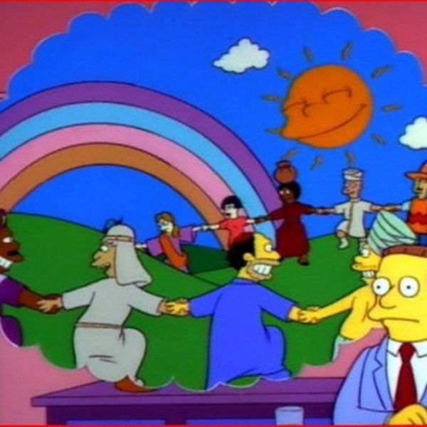 Simpsons imagina un mundo sin meme template