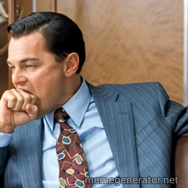 Leonardo Dicaprio biting fist meme template