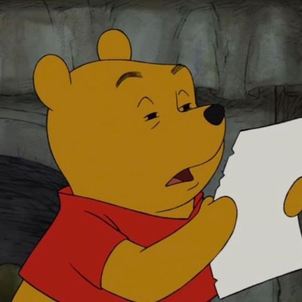 Reading Winnie the Pooh meme template