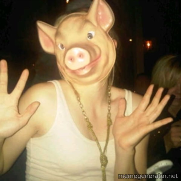Pig Chloe meme template