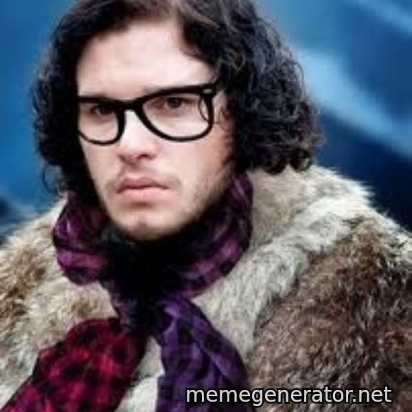 Hipster Jon Snow meme template
