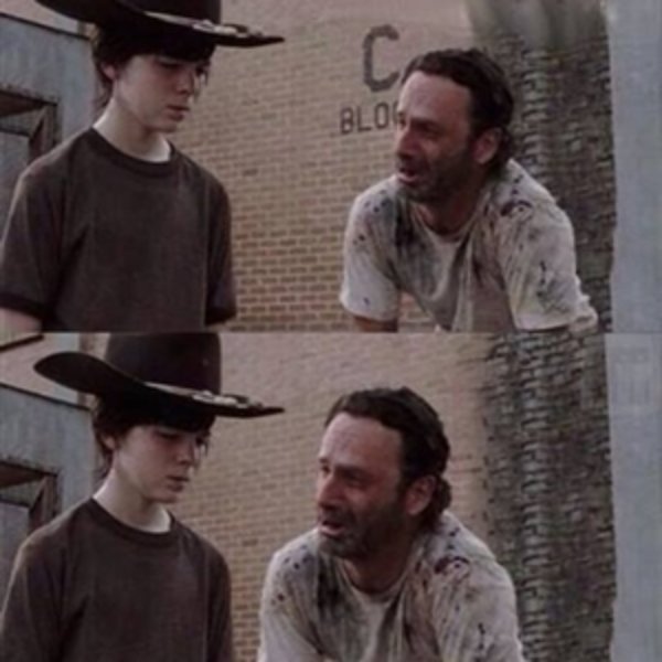 Walking Dead Carl  meme template