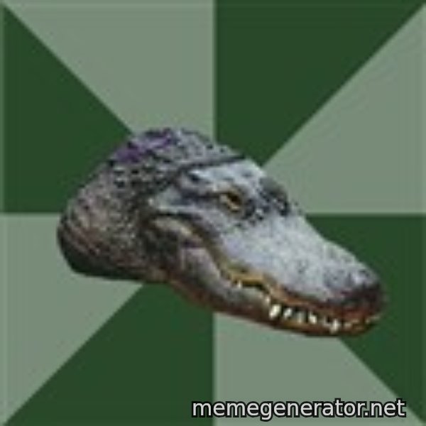 Aspie Alligator meme template