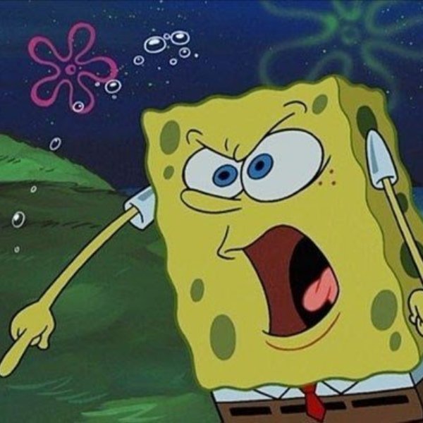 Spongebob Rage meme template