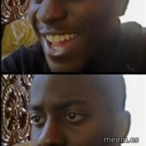 Happy Then Sad Black Guy meme template