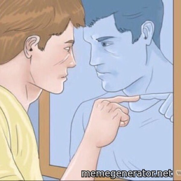 Mirror Pep Talk meme template