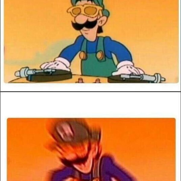 DJ Luigi meme template