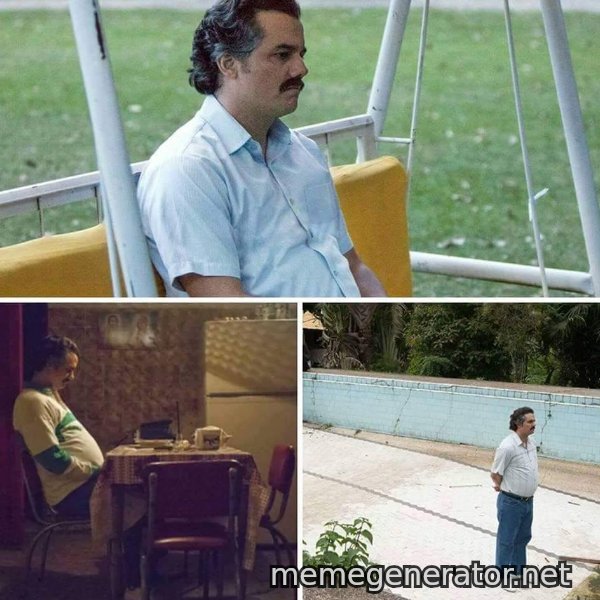 Pablo Escobar Waiting meme template