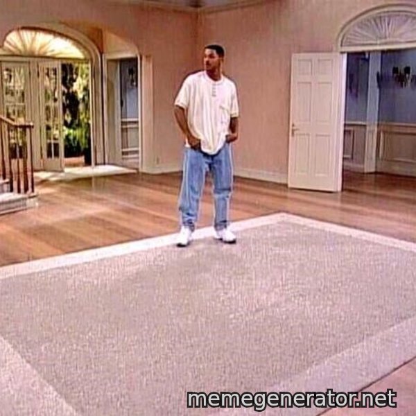 Will Smith Empty House meme template