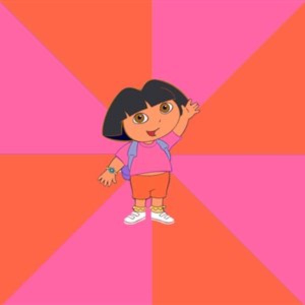 Noob Explorer Dora meme template