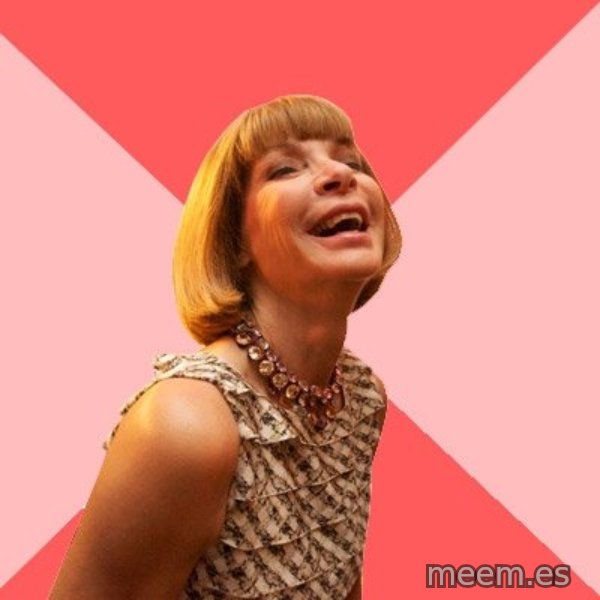 Amused Anna Wintour meme template