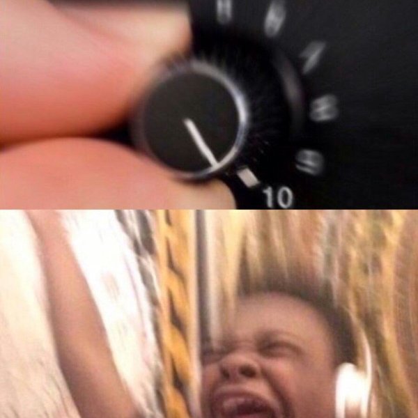 Volume up meme template