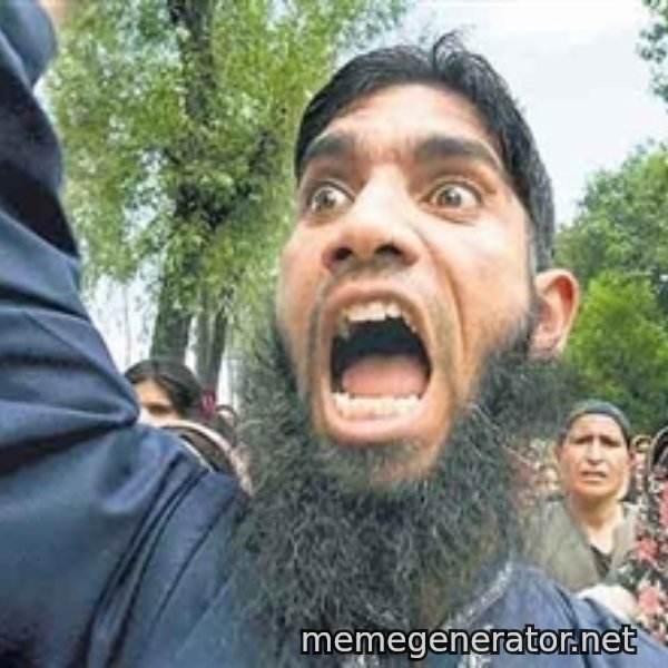 Angry Muslim Guy meme template