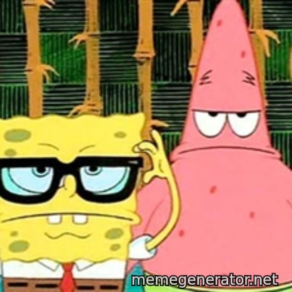 Serious Spongebob meme template