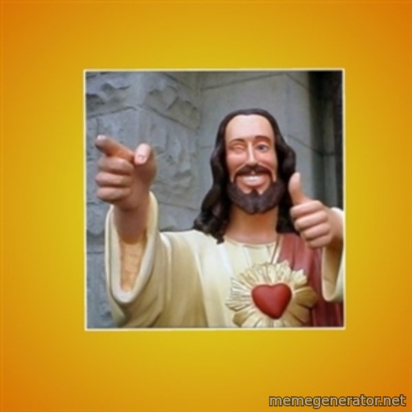 Buddy Christ meme template