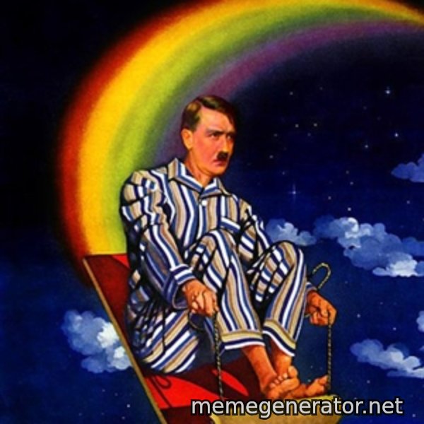 Bed Time Hitler meme template