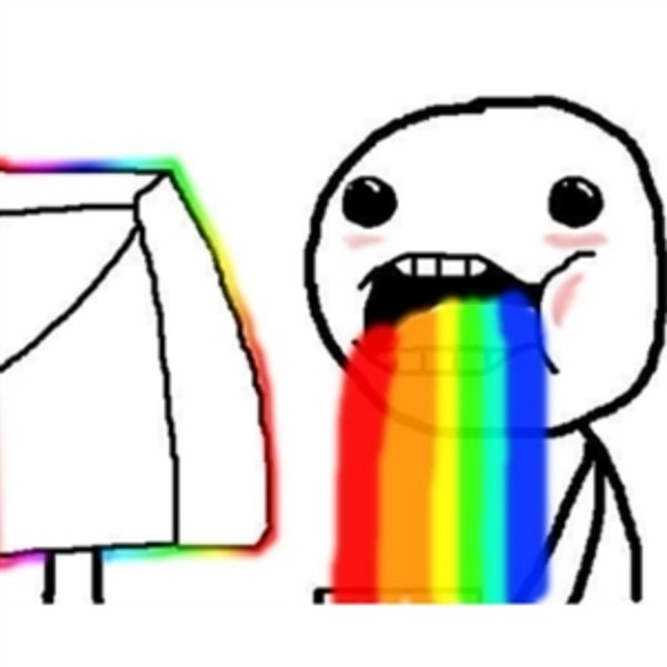 Puking Rainbows meme template