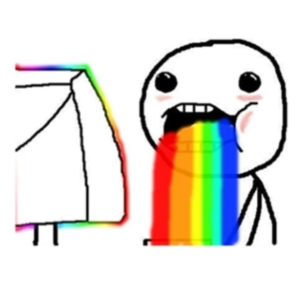 Vomiting Rainbows meme template