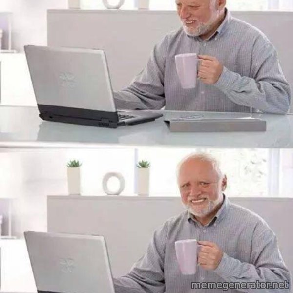 Hide the Pain Harold meme template