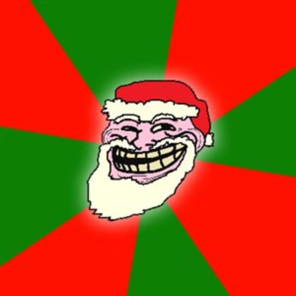 Santa Claus Troll Face meme template