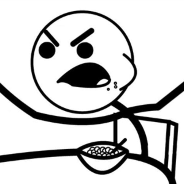 Cereal Guy Angry meme template
