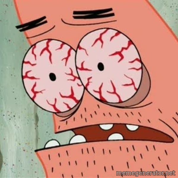 Stoned Patrick meme template