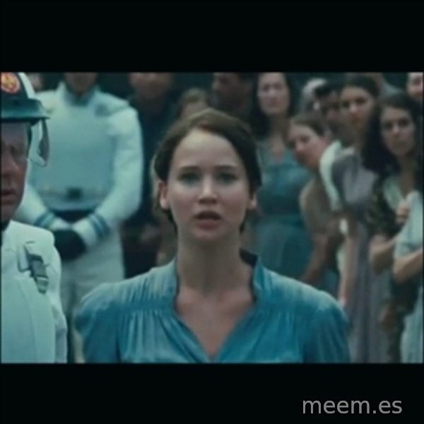I volunteer as tribute Katniss meme template