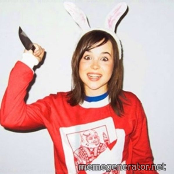 Ellen Page Knife meme template