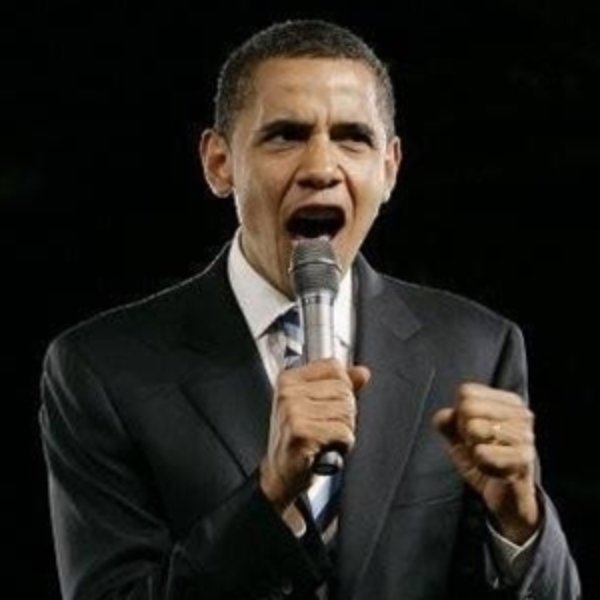 Expressive Obama meme template