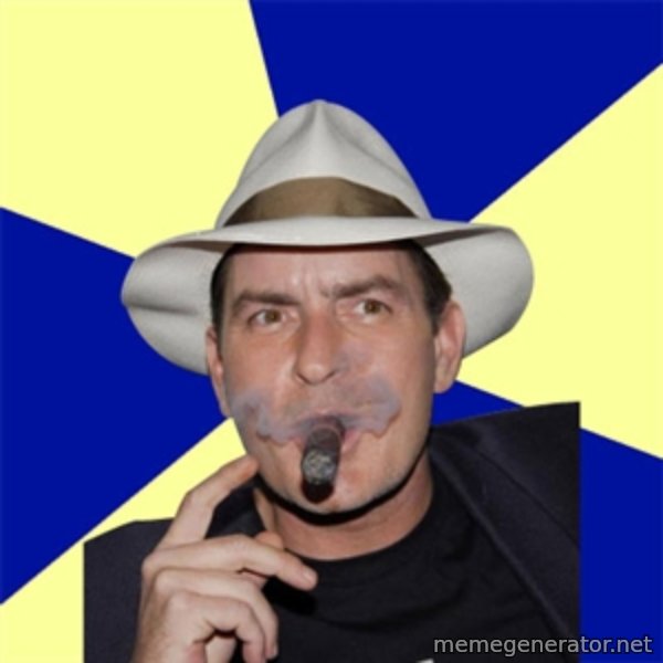 Charlie Sheen Winning meme template