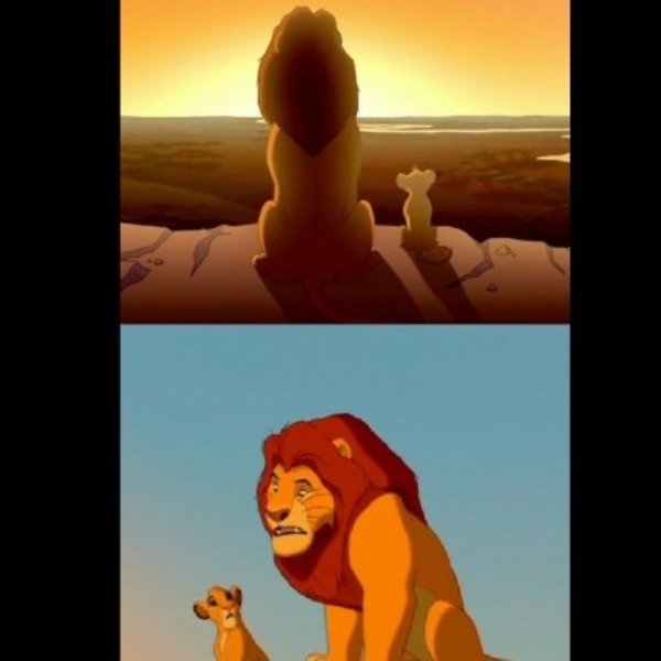 Lion King Shadowy Place meme template