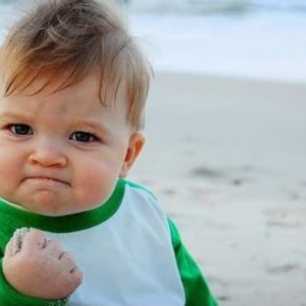 fist pump baby meme template