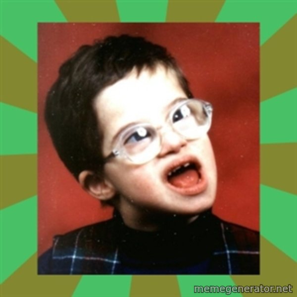 Retarded Kid 1 meme template