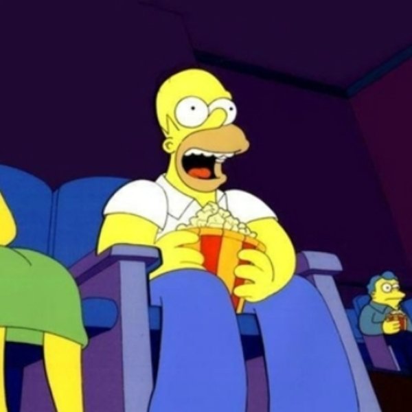 Homer Simpson Popcorn meme template