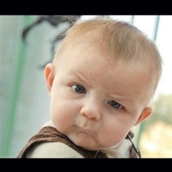 Skeptical Baby Whaa? meme template